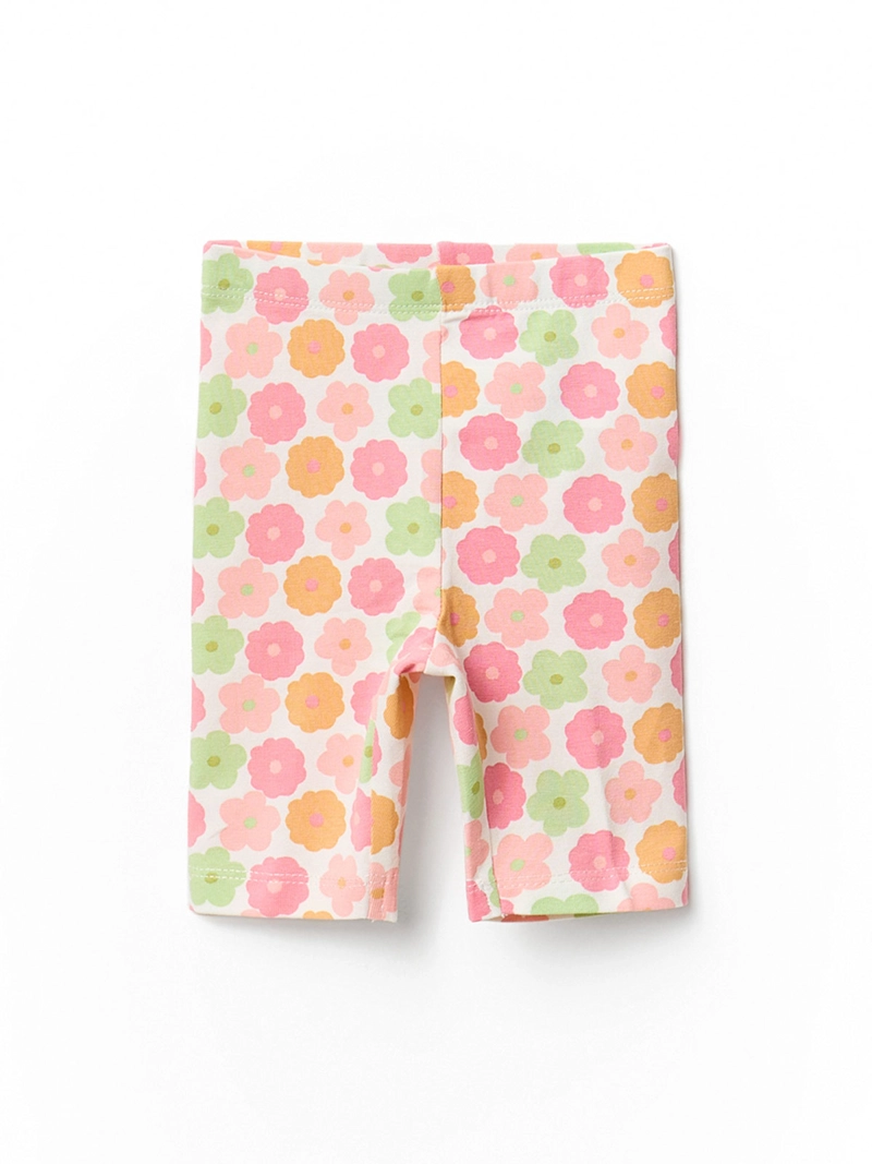 CONJUNTO BEBÉ NIÑA SFERA ALGODÓN POLERA Y LEGGINS ESTAMPADO FLORES  - 3