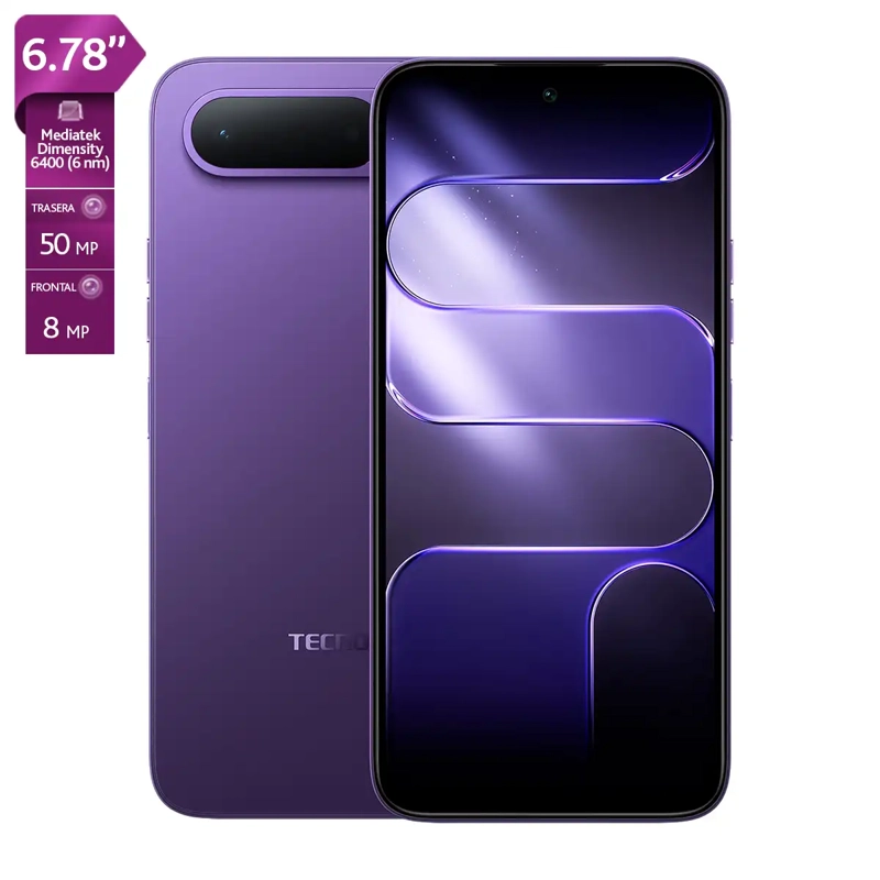 SMARTPHONE TECNO SPARK 50 5G 256GB 8GB RAM 50MP 6.7”