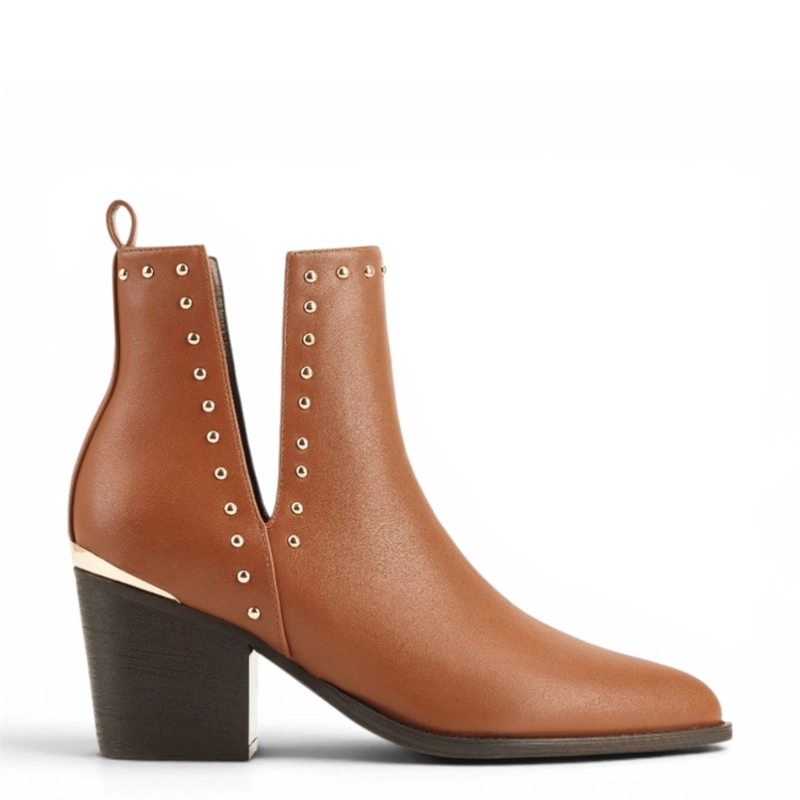 BOTINES MUJER VIA UNO CAMEL