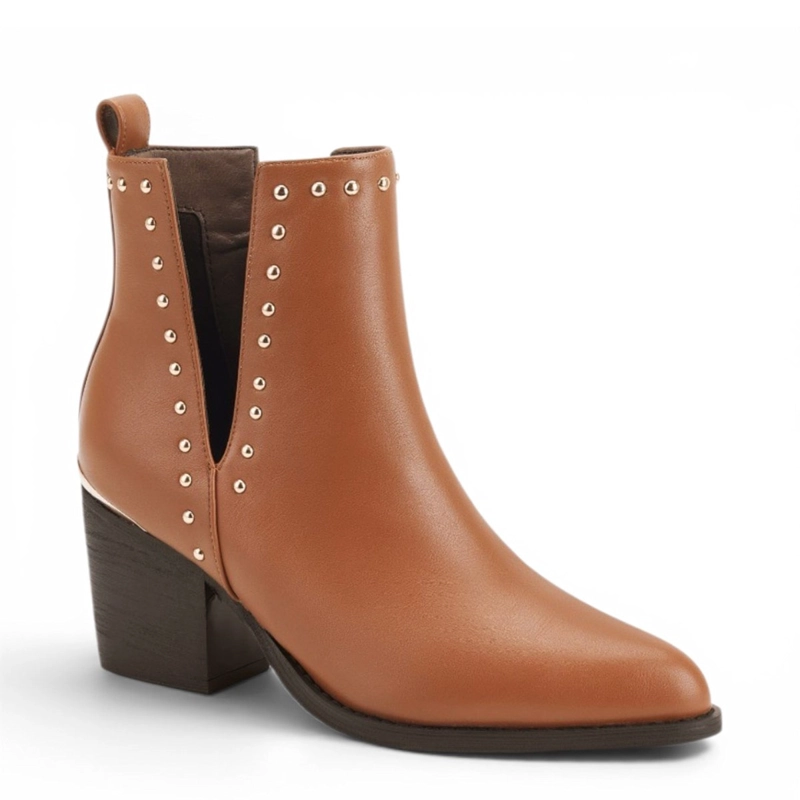 BOTINES MUJER VIA UNO CAMEL - 2