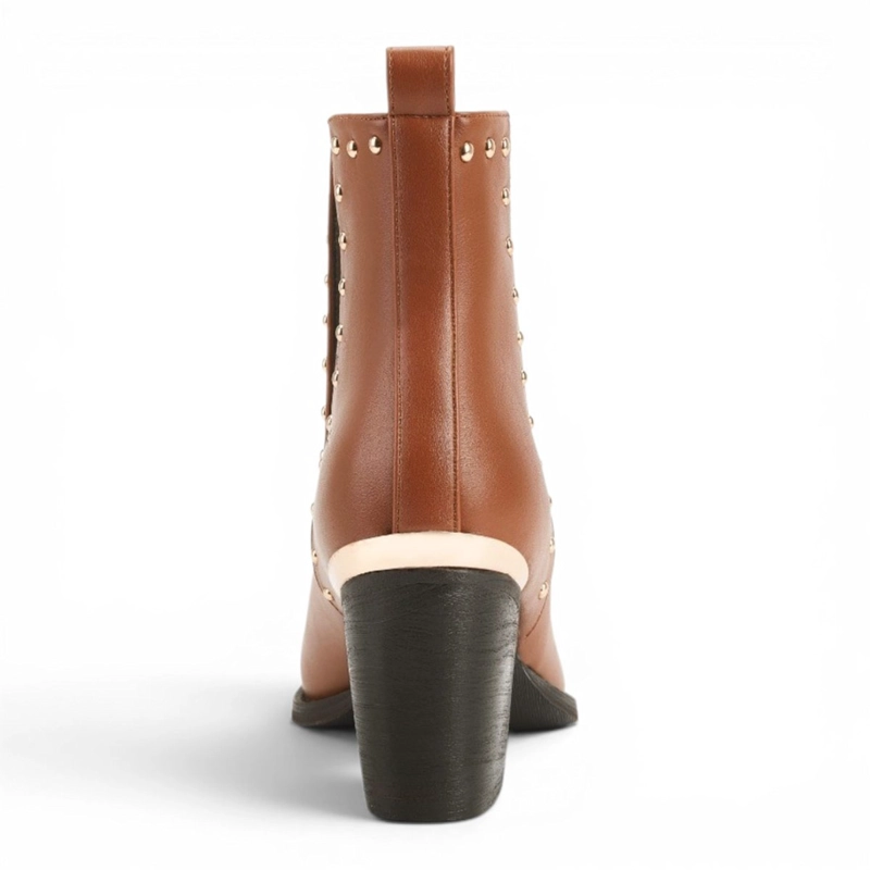 BOTINES MUJER VIA UNO CAMEL - 4