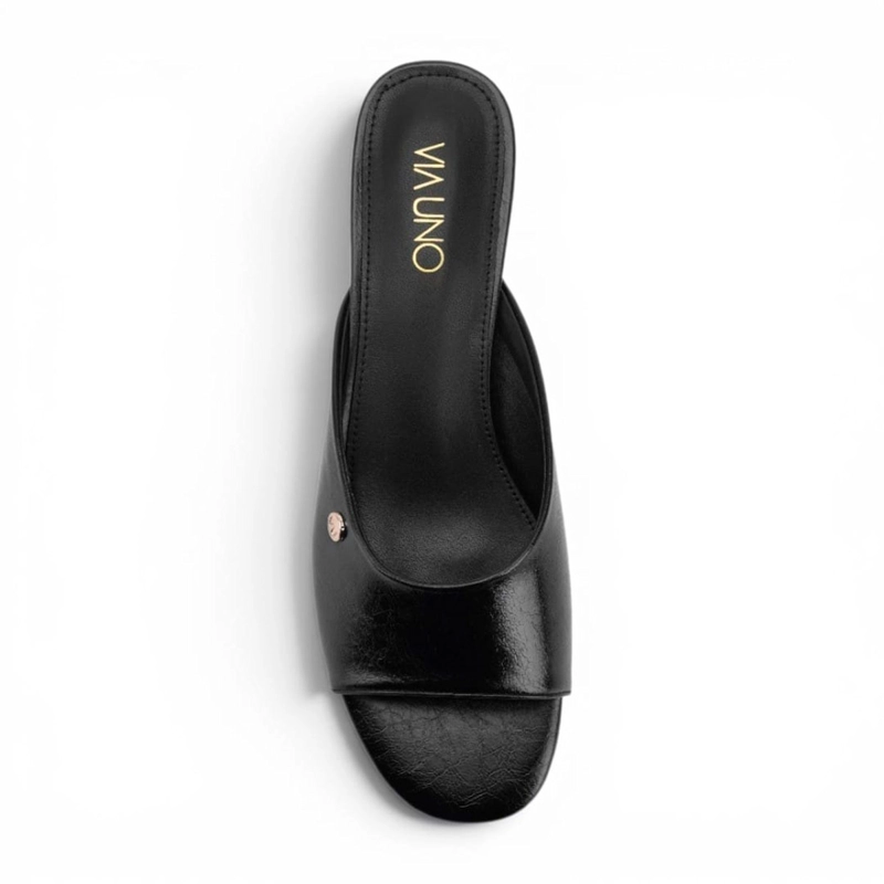 SANDALIAS MUJER VIA UNO NEGRO - 5