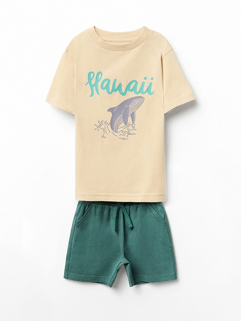 CONJUNTO NIÑO SFERA CAMISETA MANGA CORTA Y  PANTALÓN CON BOLSILLOS