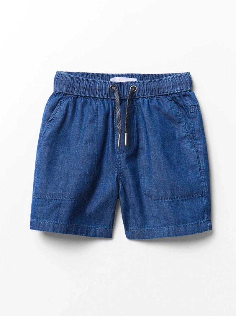 SHORT NIÑO SFERA FLUIDO CON BOLSILLOS DELANTEROS Y CORDÓN AJUSTABLE - 6