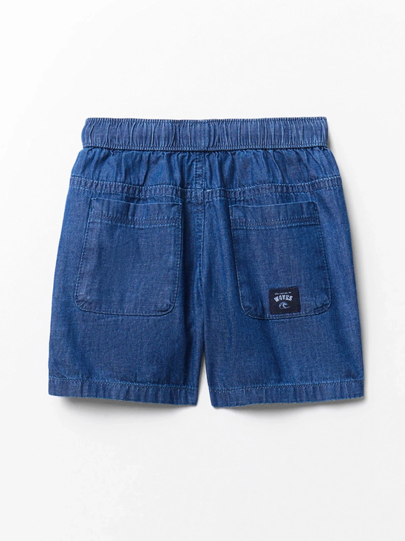 SHORT NIÑO SFERA FLUIDO CON BOLSILLOS DELANTEROS Y CORDÓN AJUSTABLE - 7