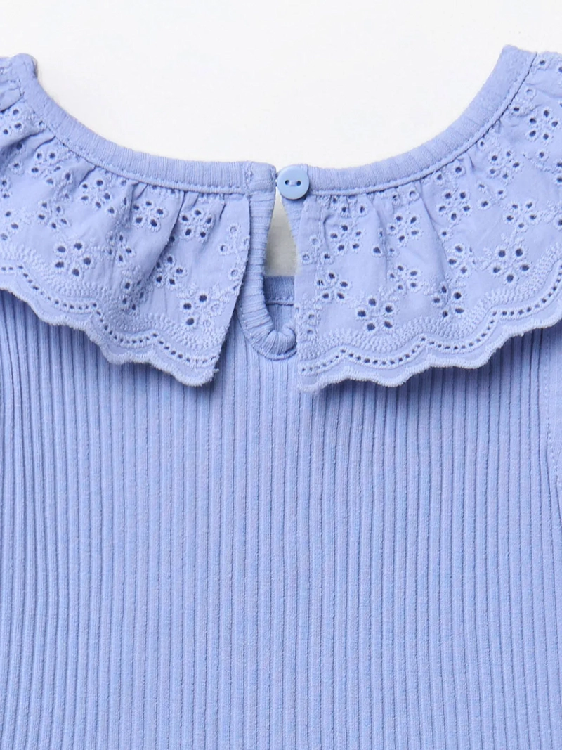 POLERA NIÑA SFERA SIN MANGAS CANAÑE CON CUELLO BORDADO - 4