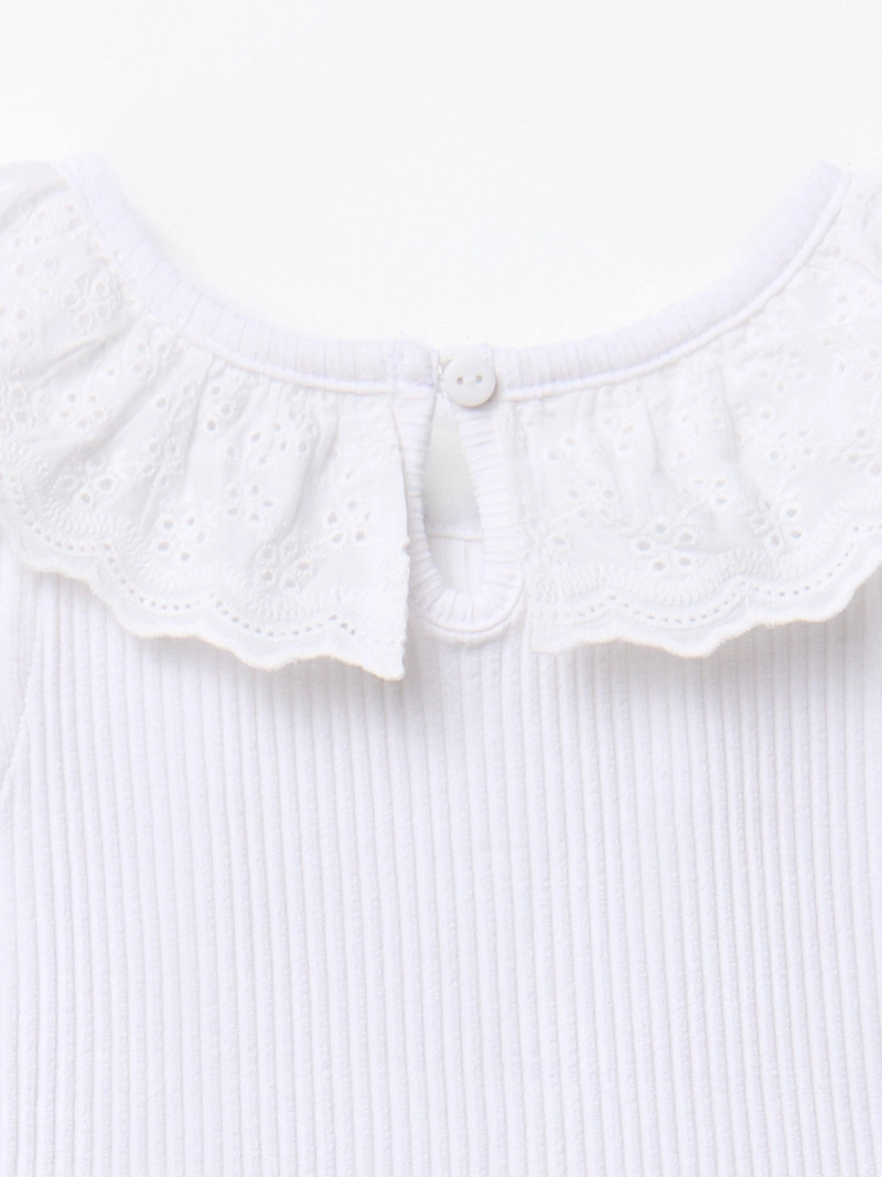 POLERA NIÑA SFERA SIN MANGAS CANAÑE CON CUELLO BORDADO - 4