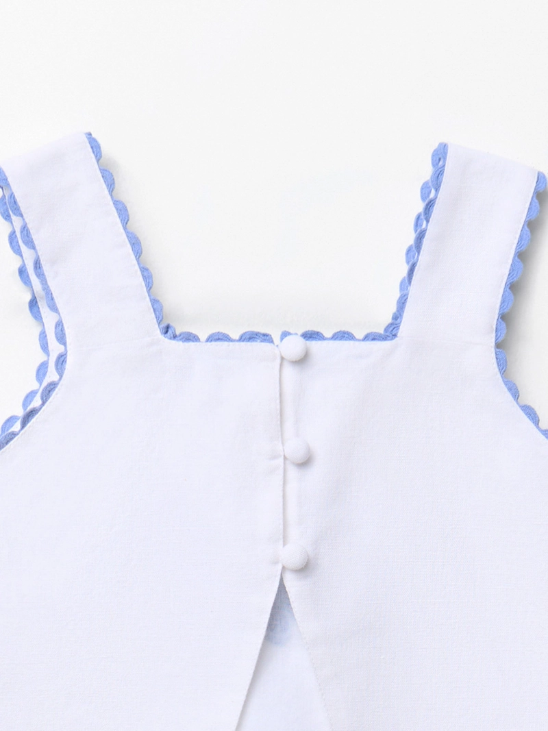 BLUSA NIÑA SFERA TIRANTES DETALLE BORDADO DELANTERO ESPALDA ASIMÉTRICA - 5
