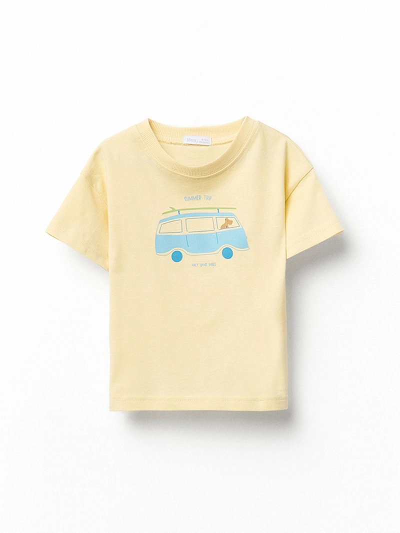 CONJUNTO BEBÉ NIÑO SFERA POLERA MANGA CORTA Y PANTALÓN CON BOLSILLOS - 2