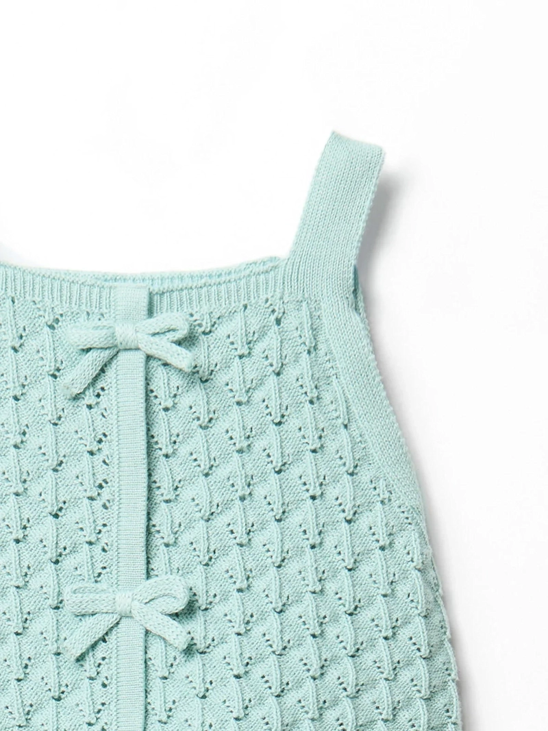 POLERA BEBÉ NIÑA SFERA TIRANTES DETALLE LAZOS ALGODÓN - 2