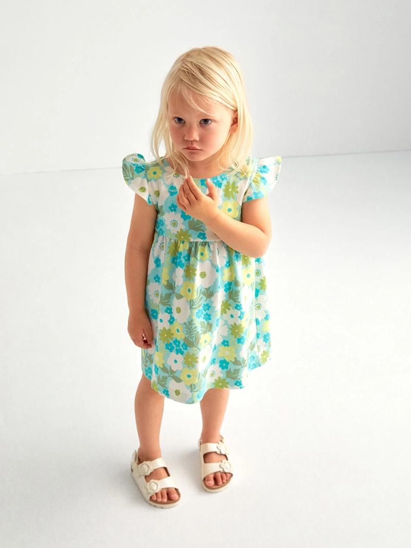 VESTIDO BEBÉ NIÑA SFERA ESTAMPADO TEJIDO PIQUÉ ALGODÓN - 1
