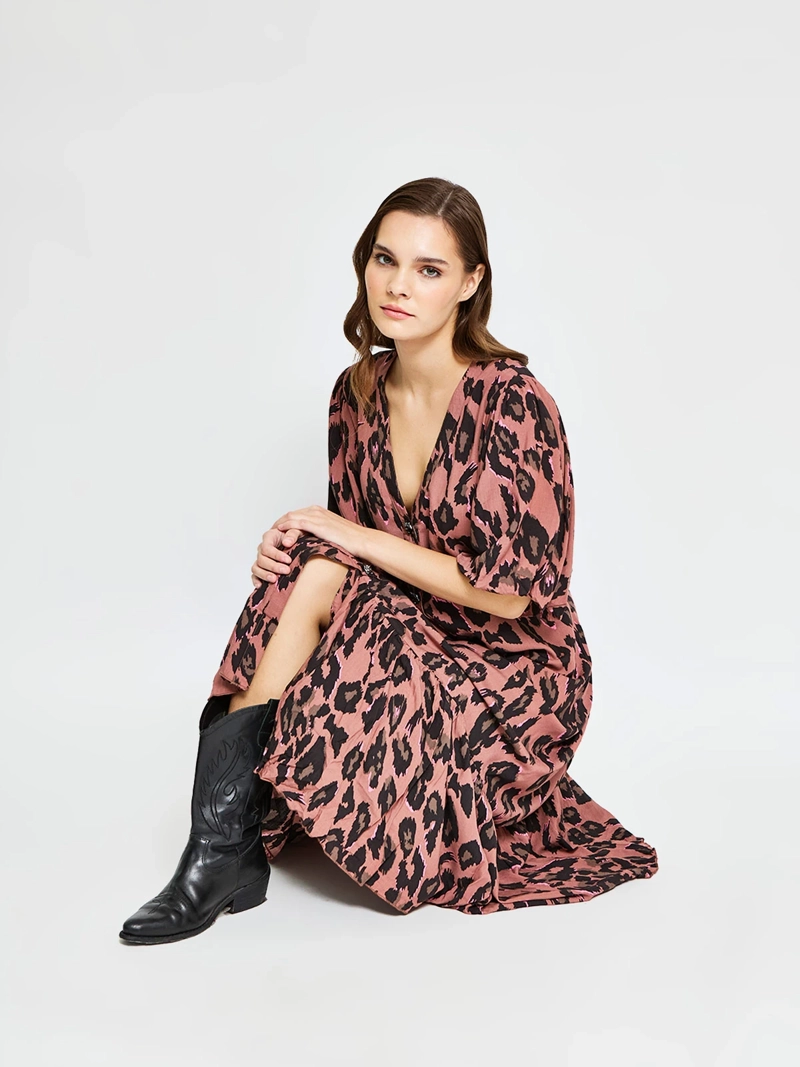 VESTIDO MUJER BARBADOS LARGO BOTONES PRINT - 2