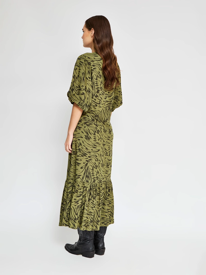 VESTIDO MUJER BARBADOS LARGO BOTONES PRINT - 3