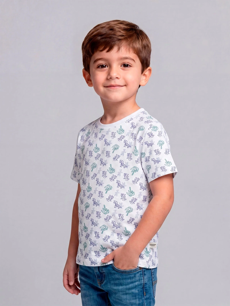 POLERA NIÑO HARVEST ALGODÓN MANGA CORTA