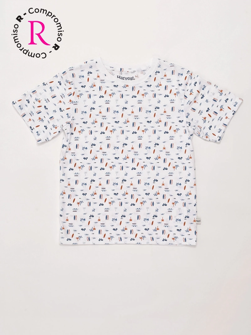 POLERA NIÑO HARVEST ALGODÓN MANGA CORTA - 3