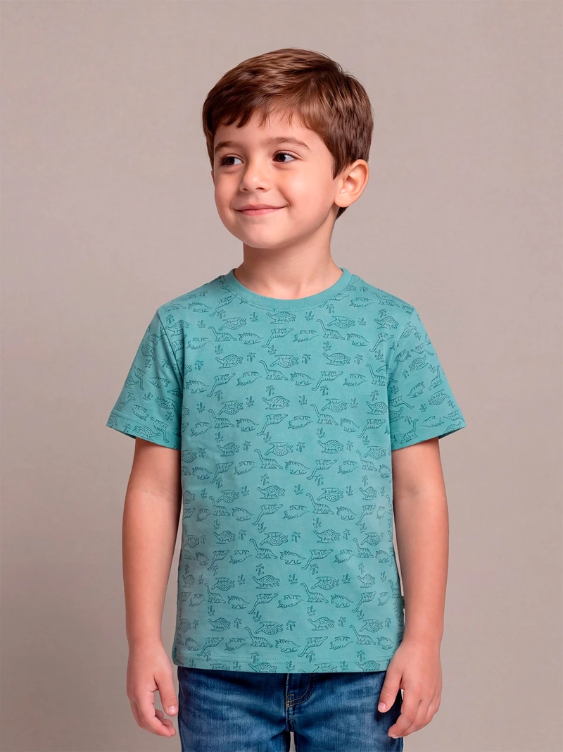 POLERA NIÑO HARVEST ALGODÓN MANGA CORTA