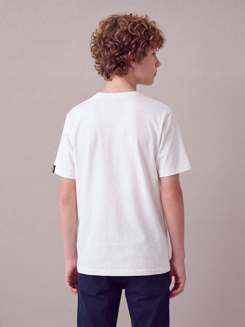 POLERA NIÑO CLOUDBREAK MANGA CORTA ALGODÓN BORDADO - 2