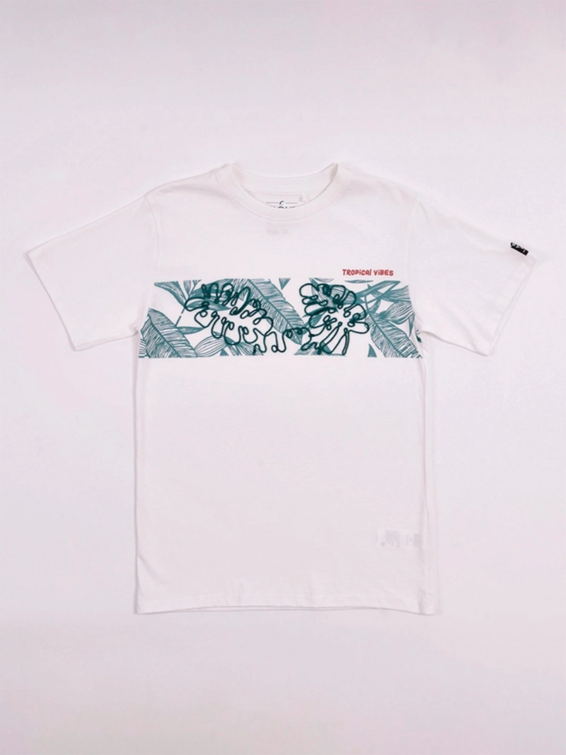 POLERA NIÑO CLOUDBREAK MANGA CORTA ALGODÓN BORDADO - 3