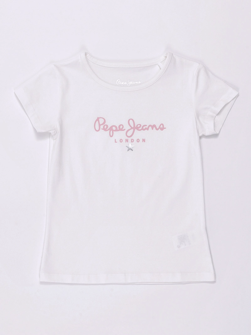 POLERA NIÑA PEPE JEANS MANGA CORTA HANNAH ALGODÓN