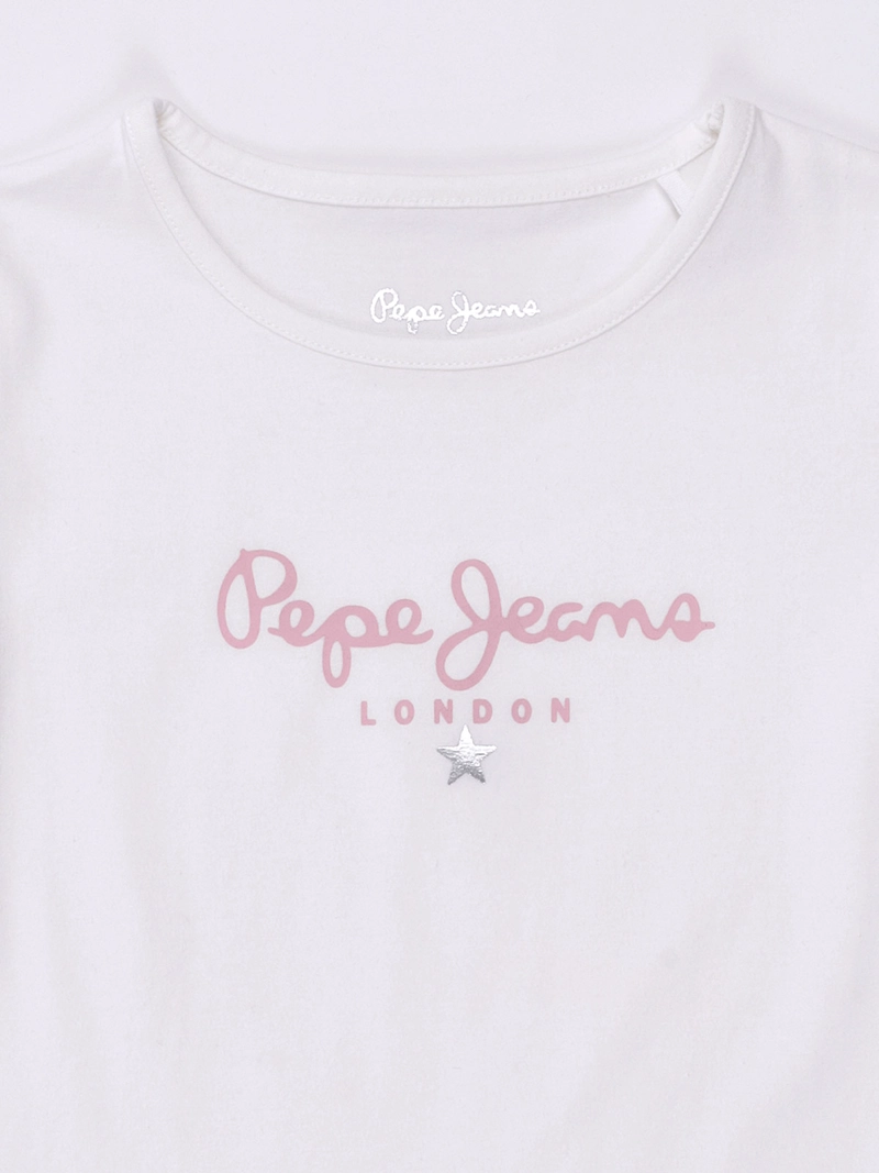 POLERA NIÑA PEPE JEANS MANGA CORTA HANNAH ALGODÓN - 3