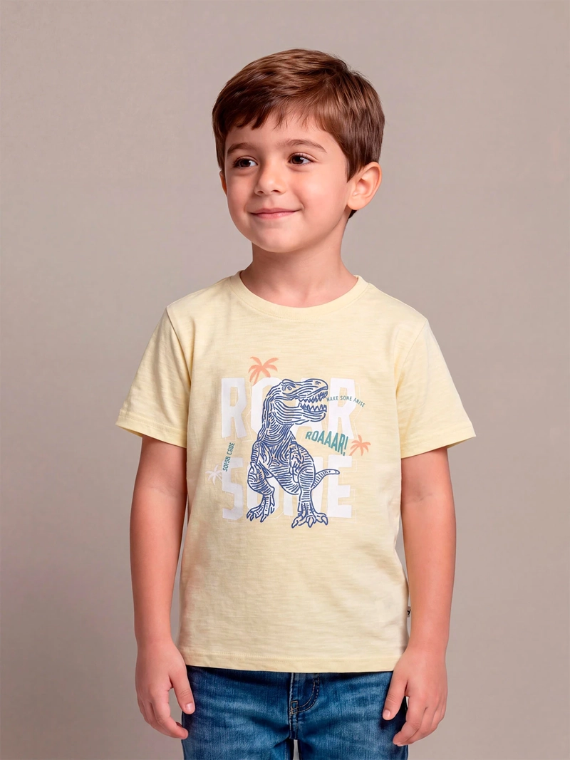 POLERA NIÑO HARVEST ALGODÓN MANGA CORTA