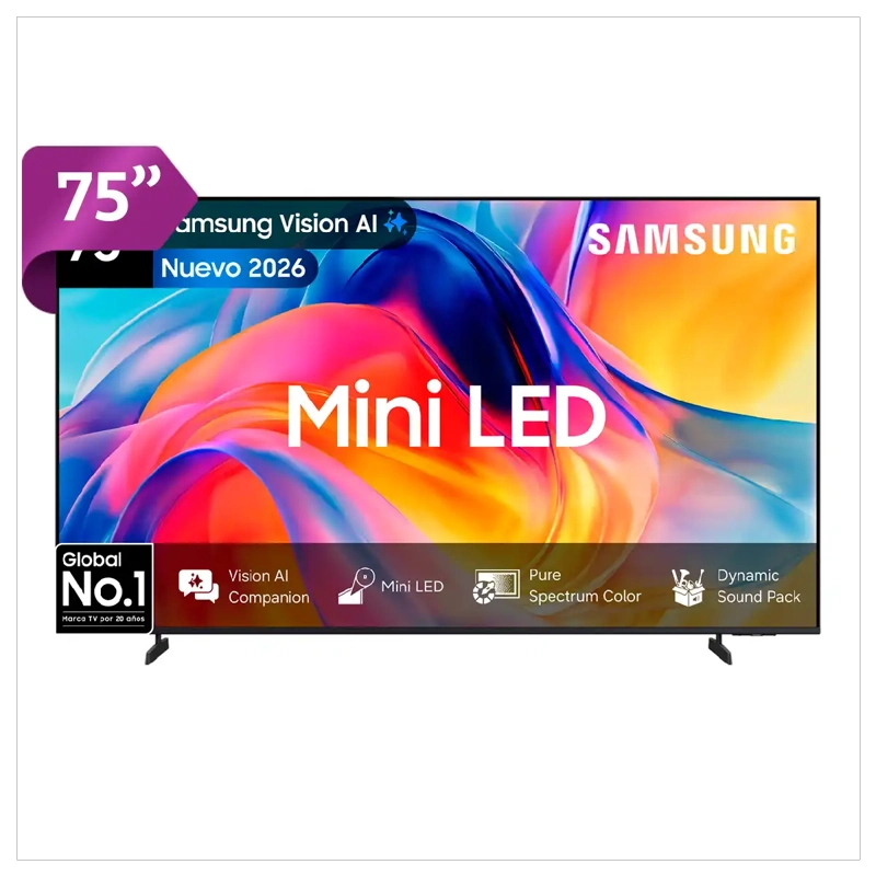 SMART TV SAMSUNG MINI LED 4K UHD 75” UN75M70HAGXZS - 1