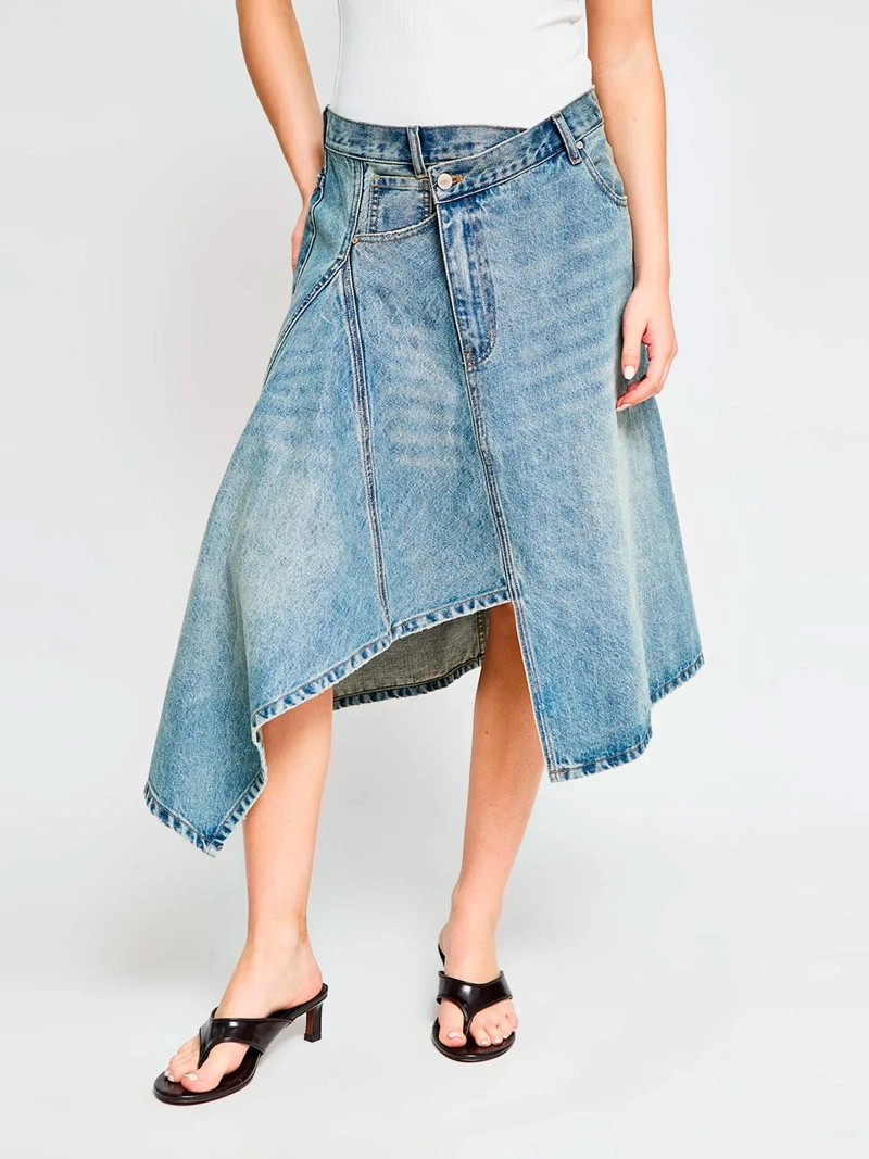 FALDA MUJER INDEX MIDI DENIM - ELEGIDO TINI - 3