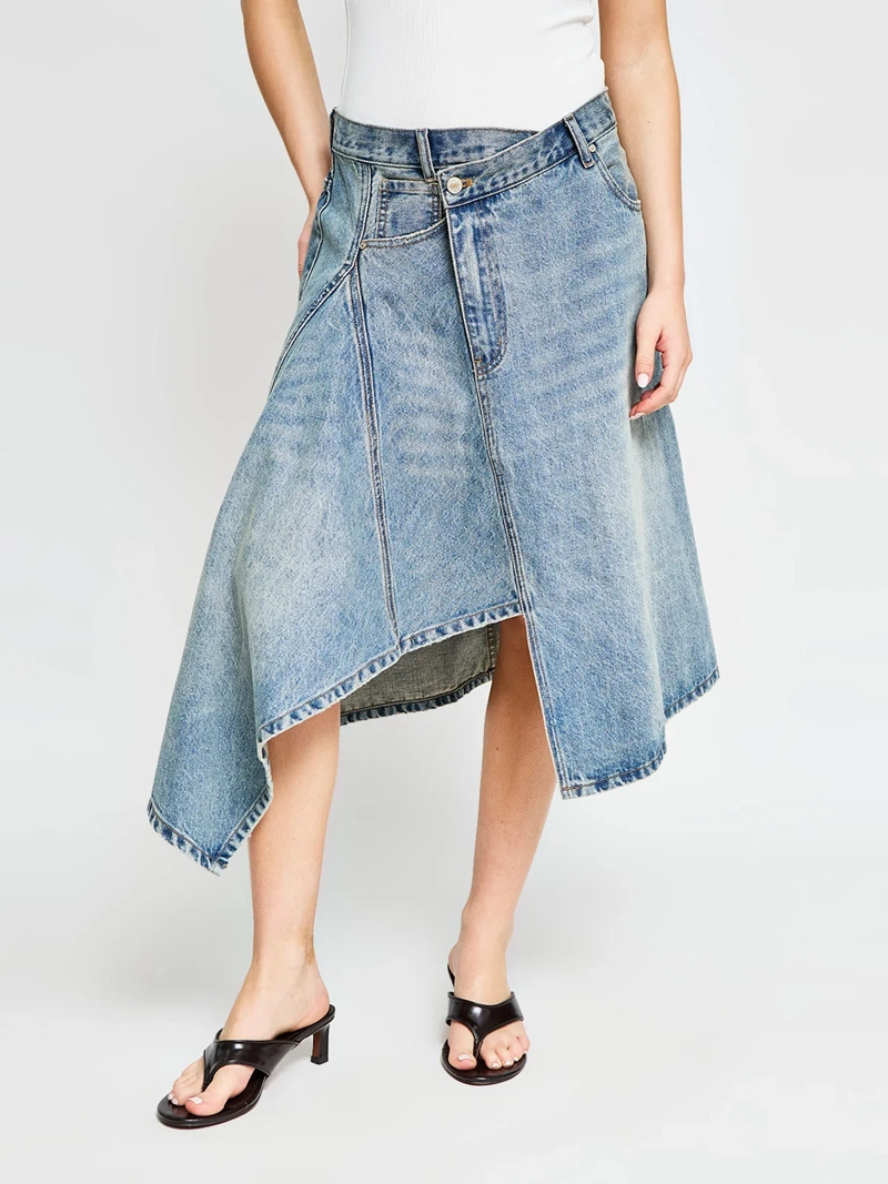 FALDA MUJER INDEX MIDI DENIM - ELEGIDO TINI - 3
