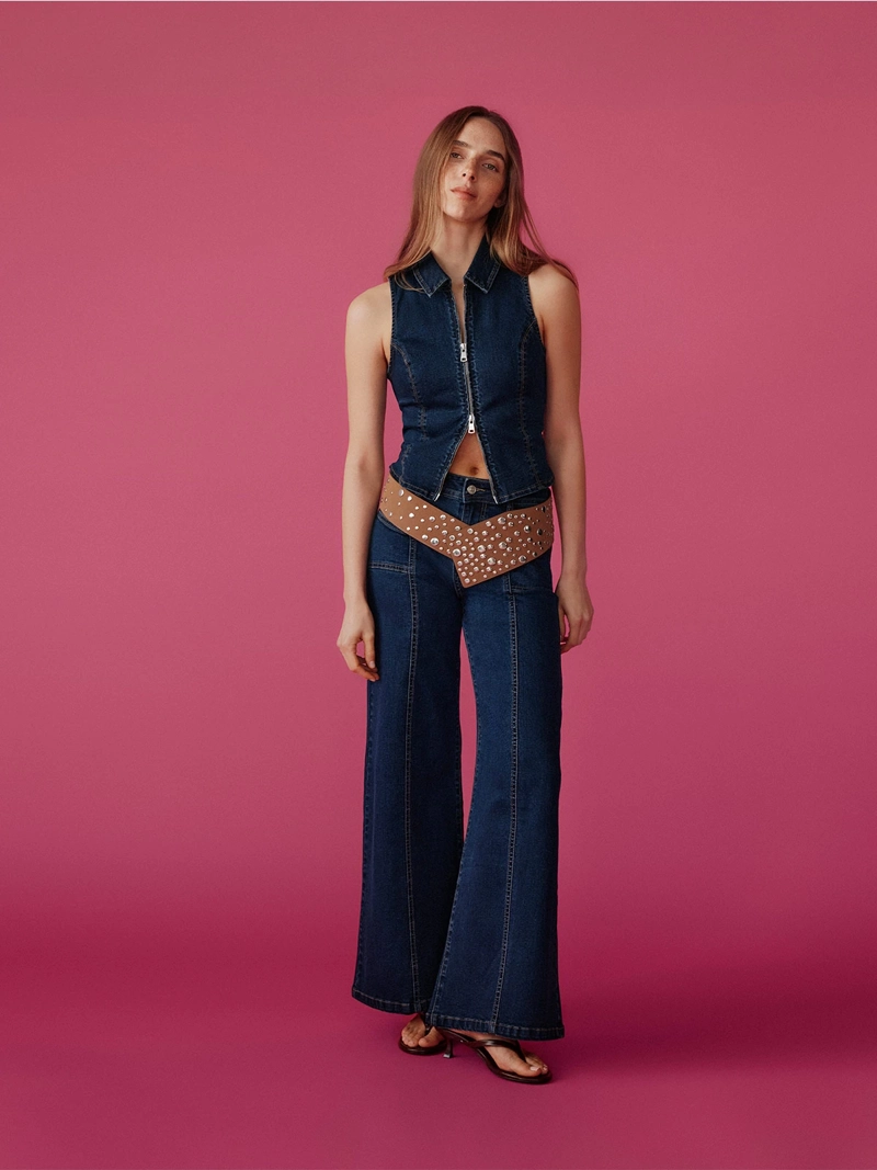BLUSA MUJER INDEX SIN MANGAS DENIM - ELEGIDO TINI