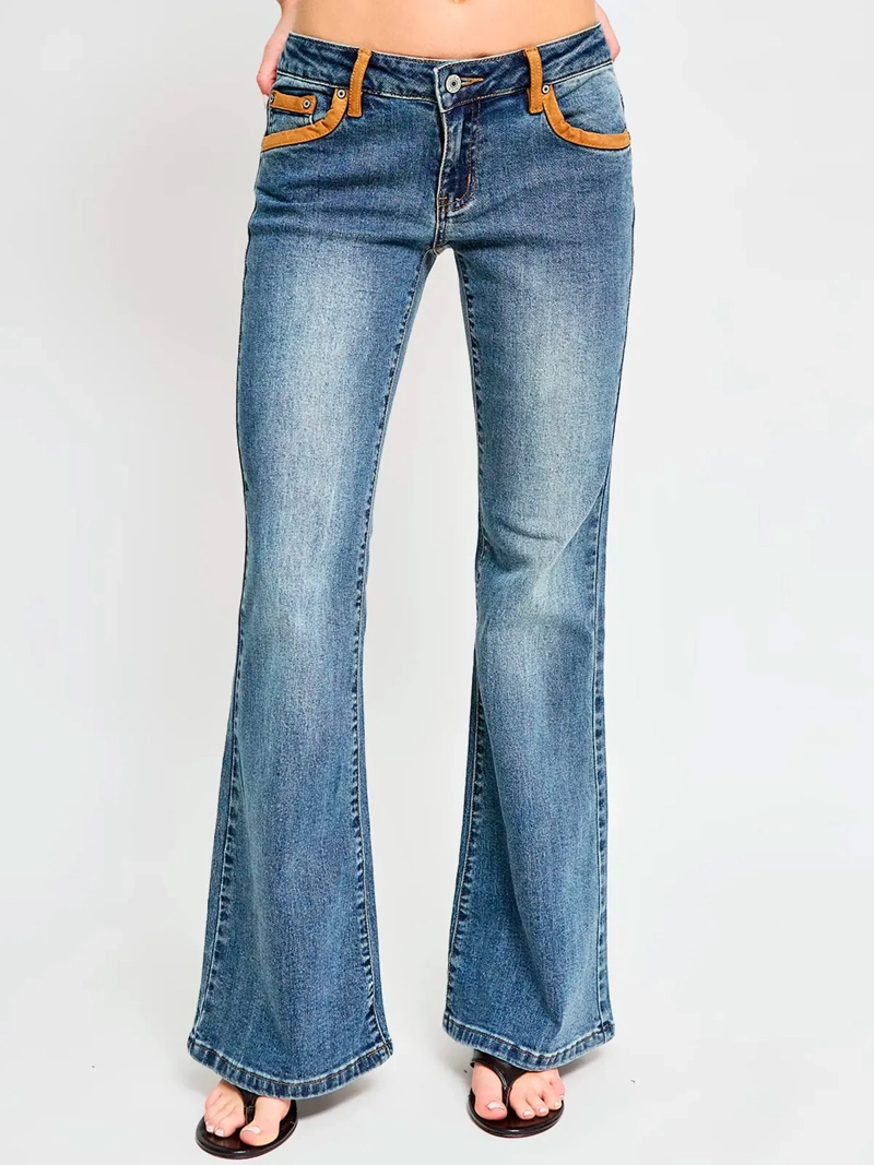 JEANS MUJER INDEX LOW RISE FLARE - ELEGIDO TINI - 3