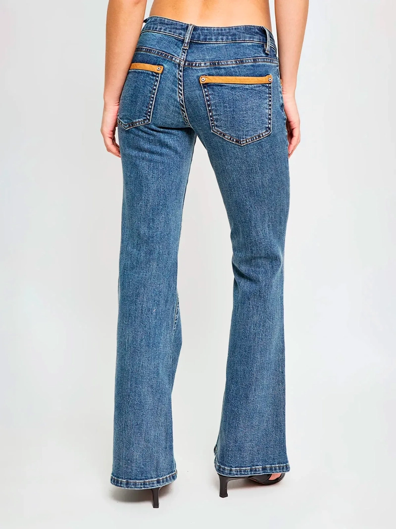JEANS MUJER INDEX LOW RISE FLARE - ELEGIDO TINI - 4