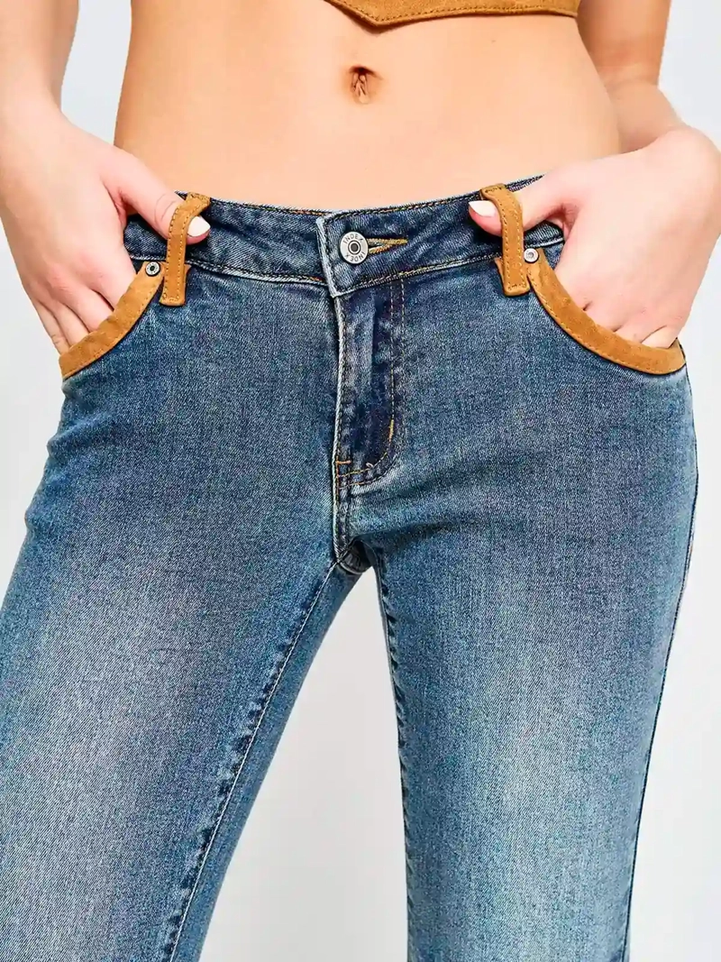 JEANS MUJER INDEX LOW RISE FLARE - ELEGIDO TINI - 5