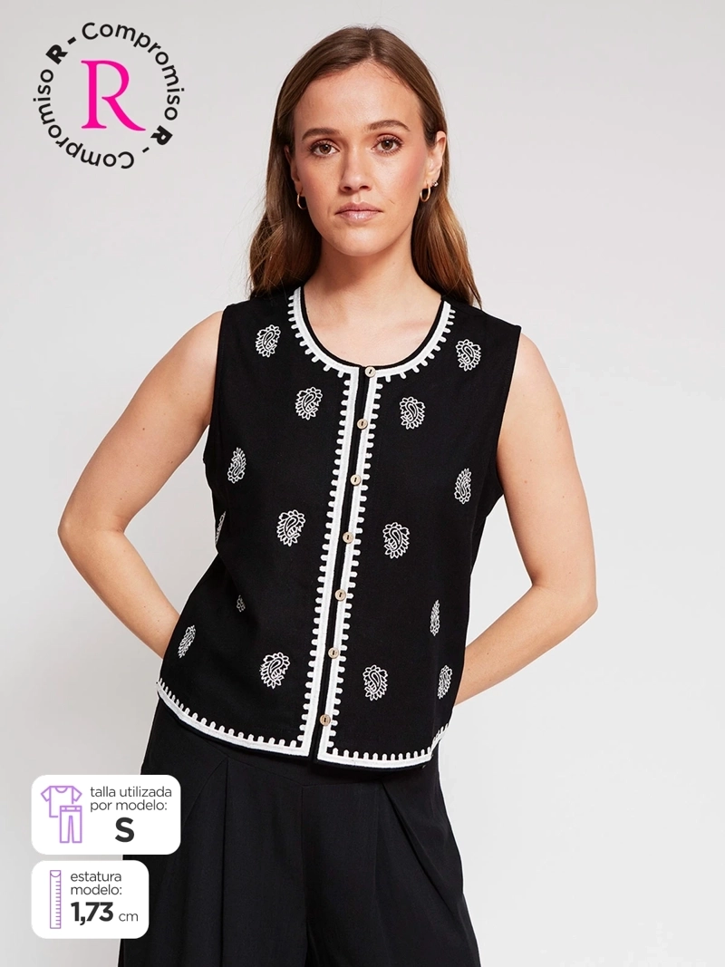BLUSA MUJER TATIENNE SIN MANGAS