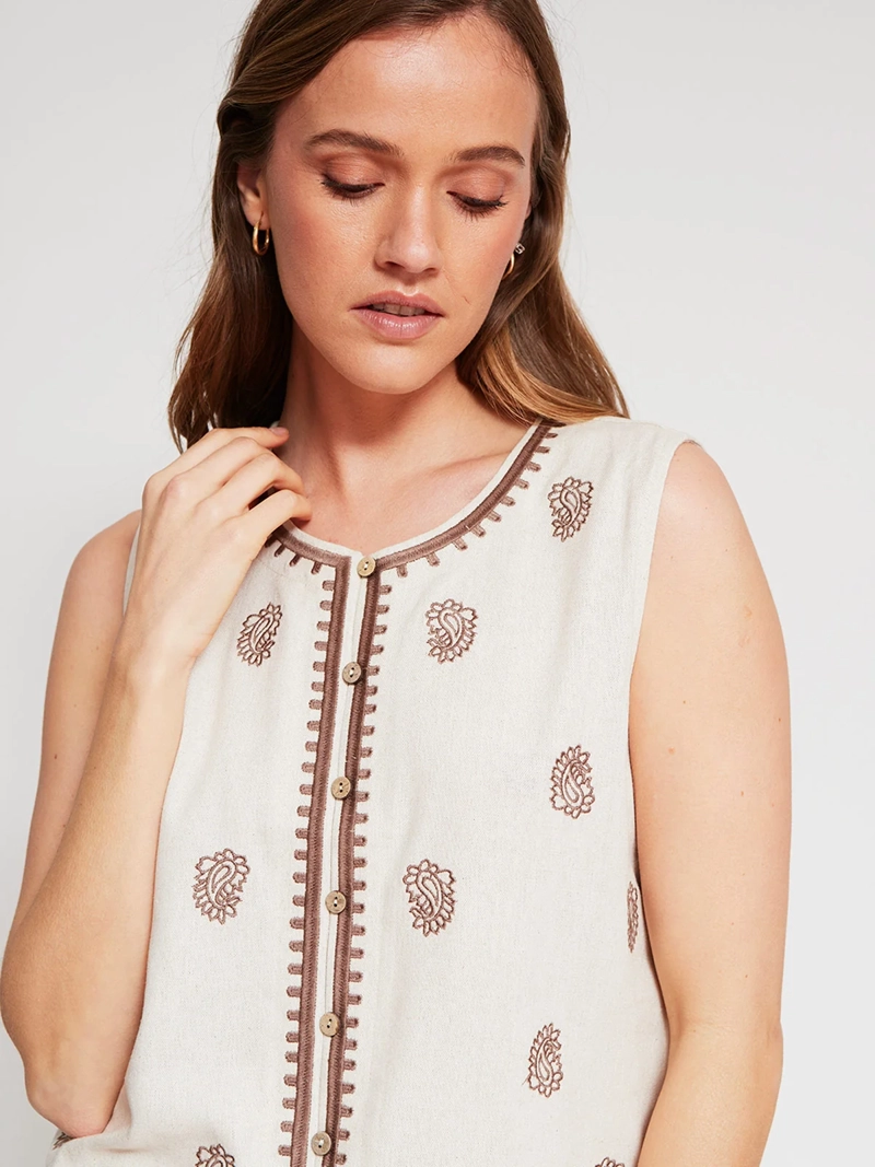 BLUSA MUJER TATIENNE SIN MANGAS - 3
