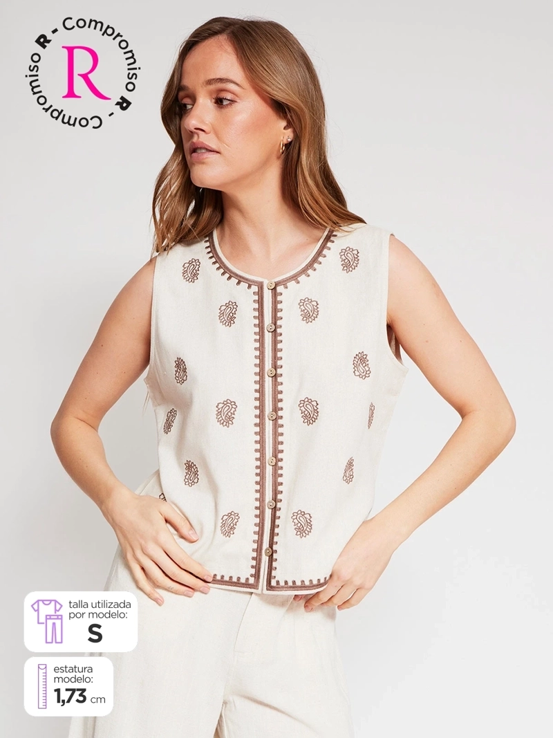 BLUSA MUJER TATIENNE SIN MANGAS