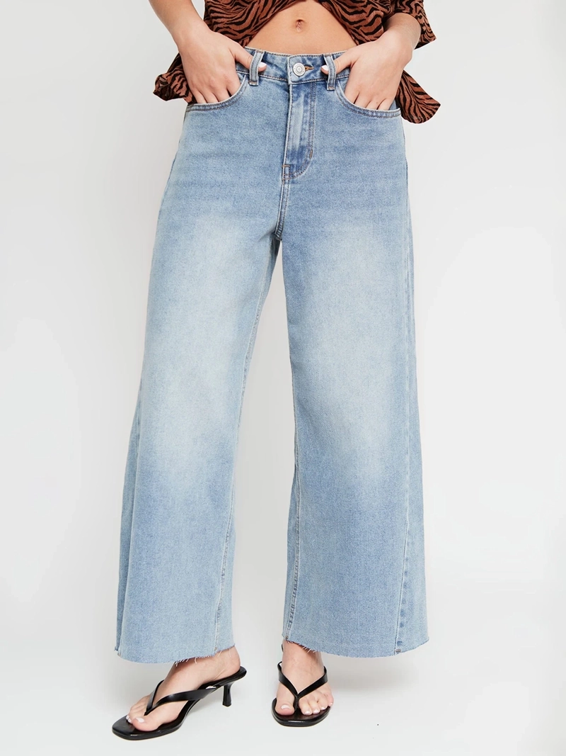 JEANS MUJER BARBADOS ALGODÓN WIDE LEG ESTAMPADO - 2