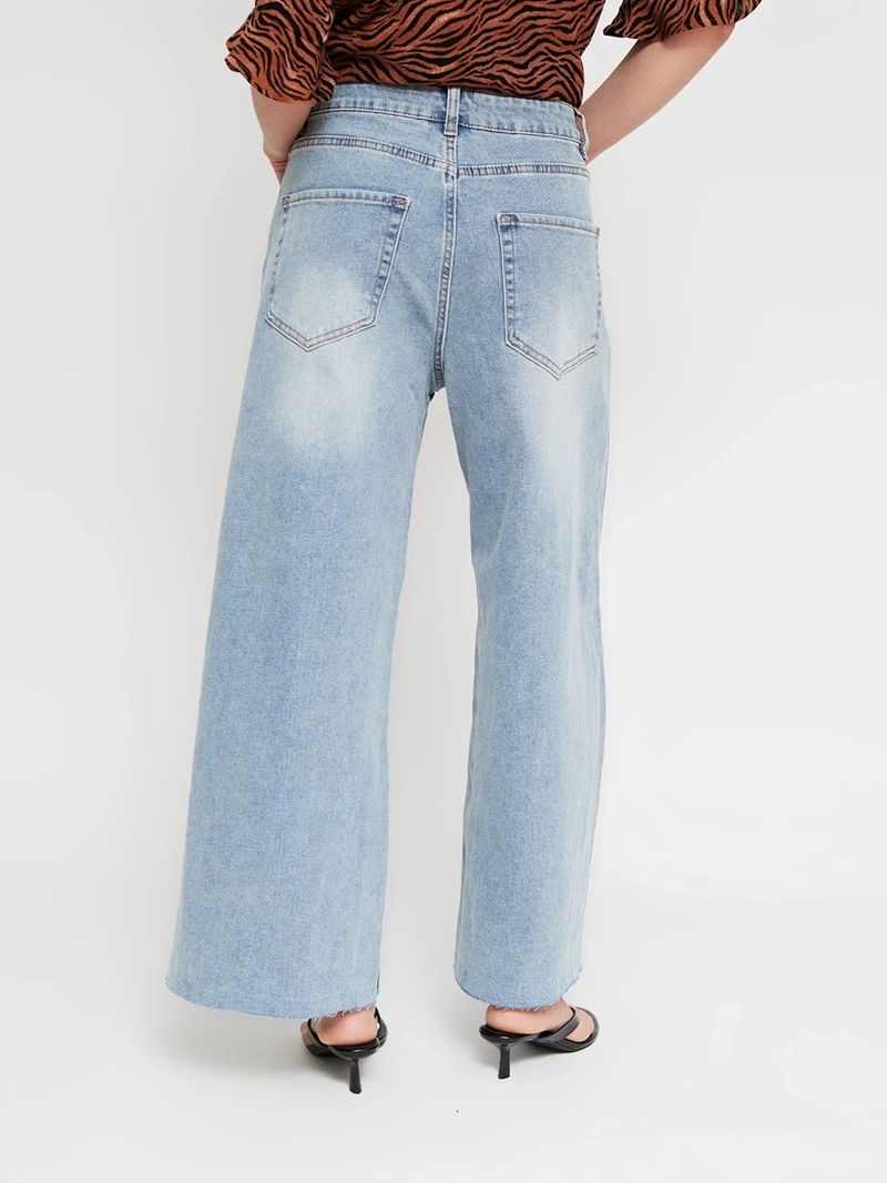 JEANS MUJER BARBADOS ALGODÓN WIDE LEG ESTAMPADO - 3