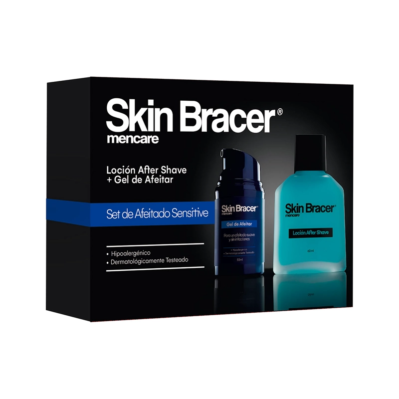 SET AFEITADO SKIN BRACER AFTER SHAVE BLUE 60ML+GEL AFEITAR 50ML - 1