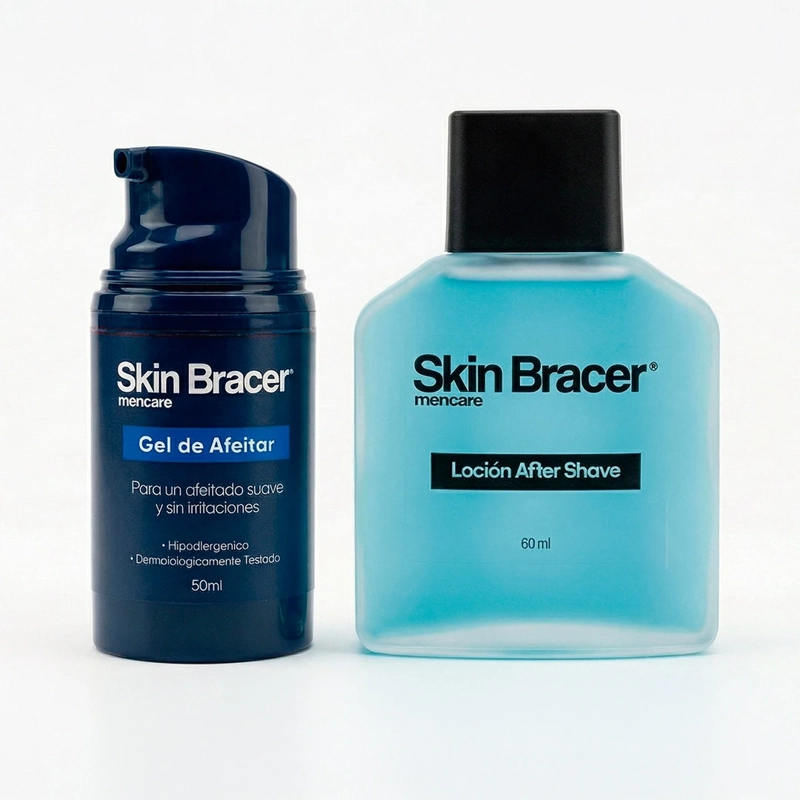 SET AFEITADO SKIN BRACER AFTER SHAVE BLUE 60ML+GEL AFEITAR 50ML - 2