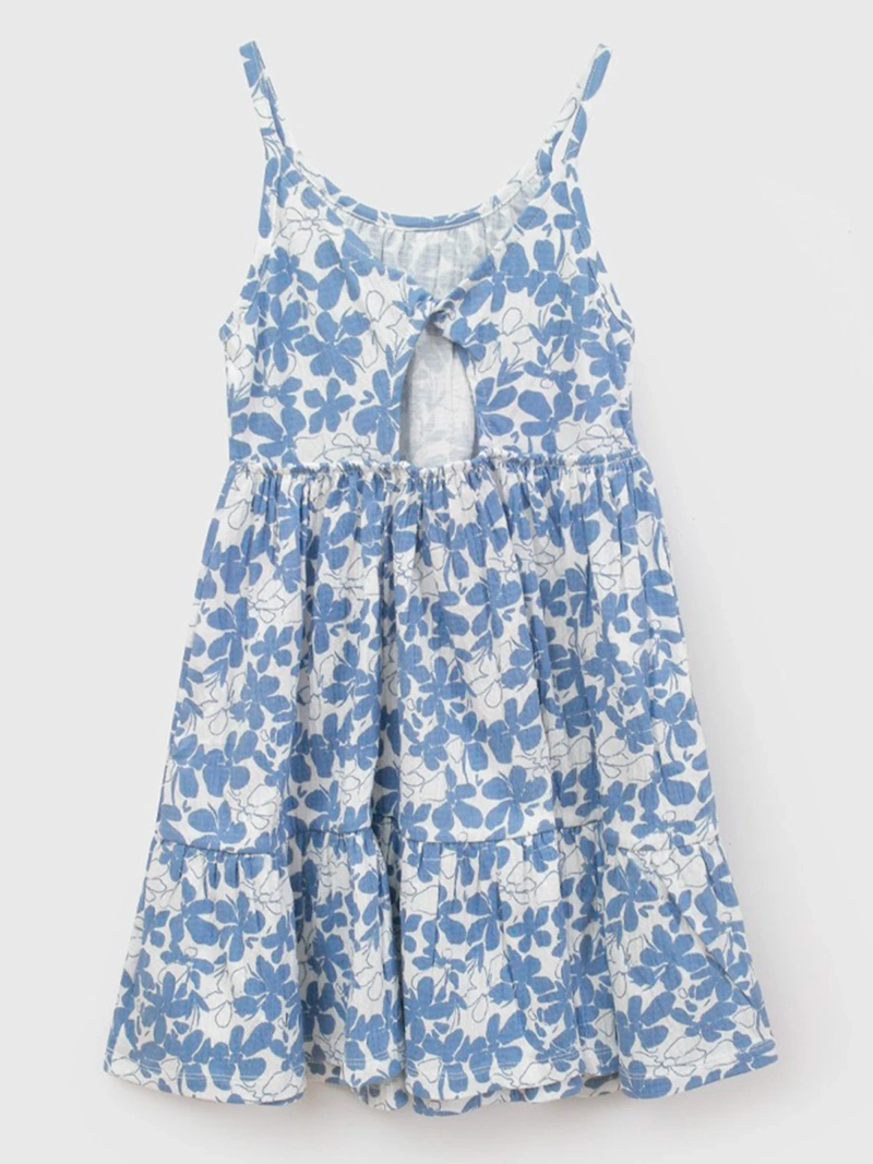 VESTIDO NIÑA COLLOKY CORTES ALGODÓN - 2