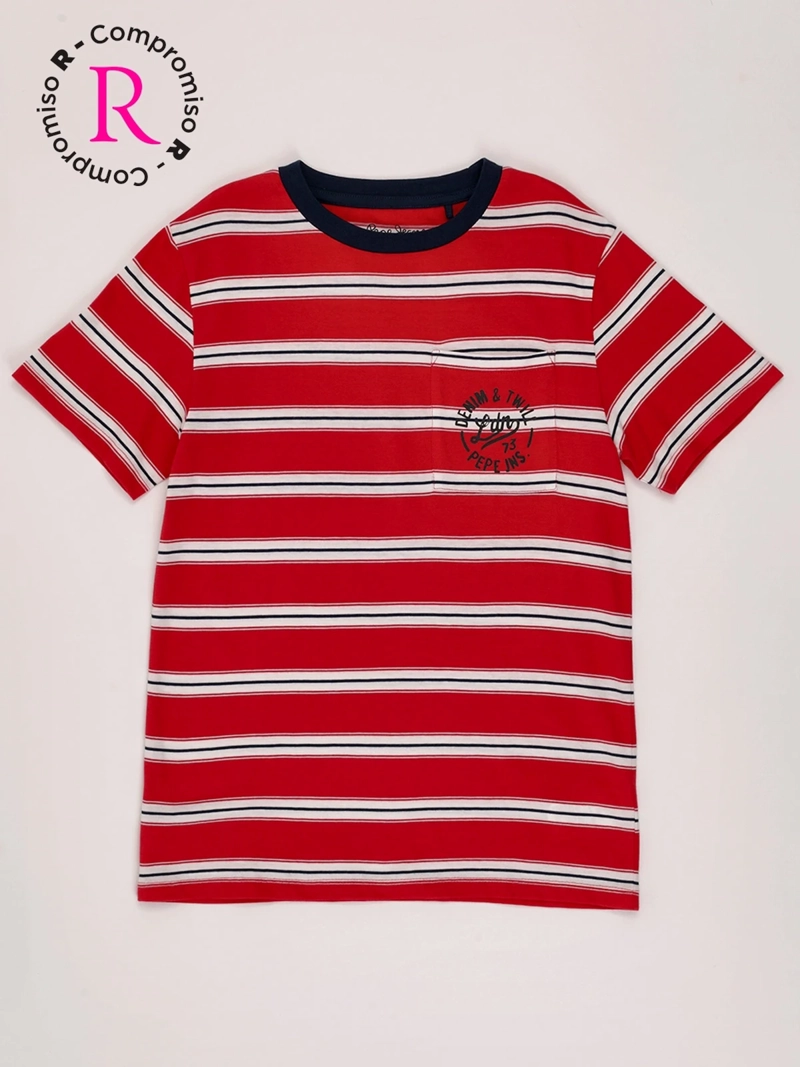 POLERA NIÑO PEPE JEANS ALGODÓN MANGA CORTA - 1