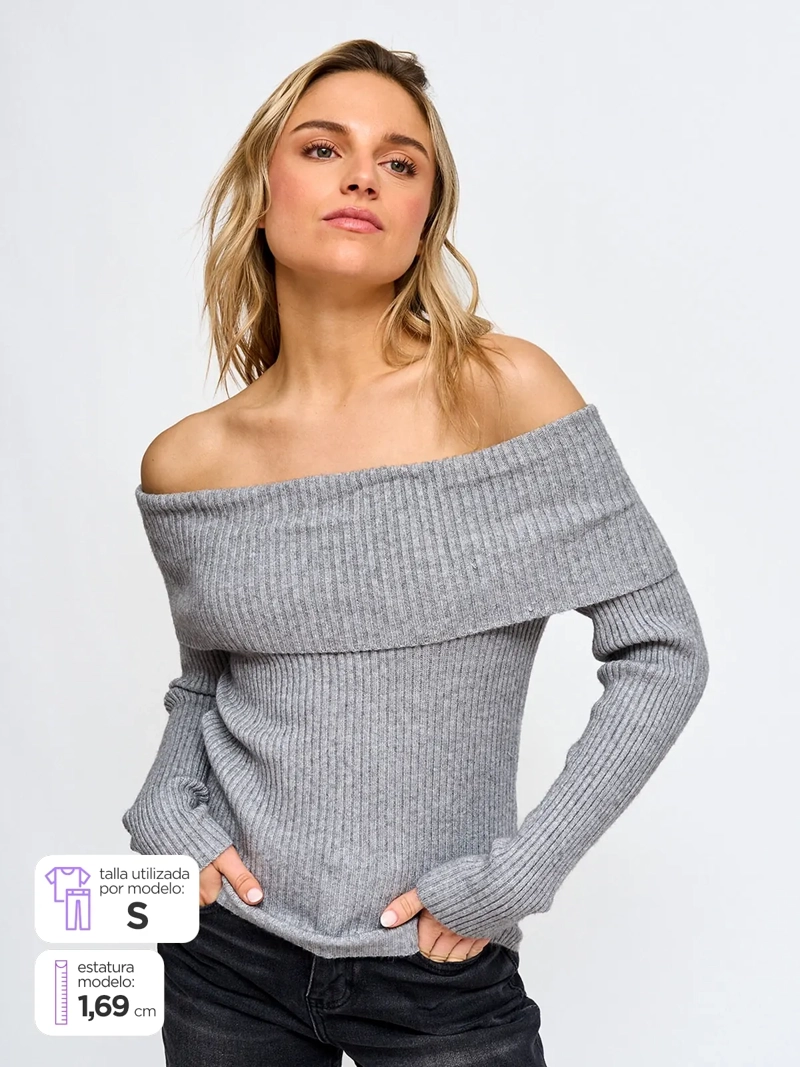 POLERA MUJER ONLY MANGA LARGA - 1