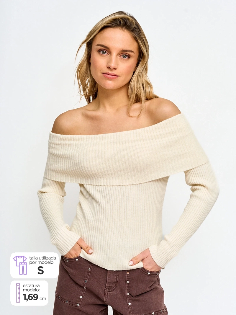 POLERA MUJER ONLY MANGA LARGA - 1