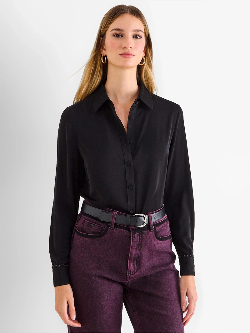 BLUSA MUJER ASH MANGA LARGA MOSTACILLAS - 1