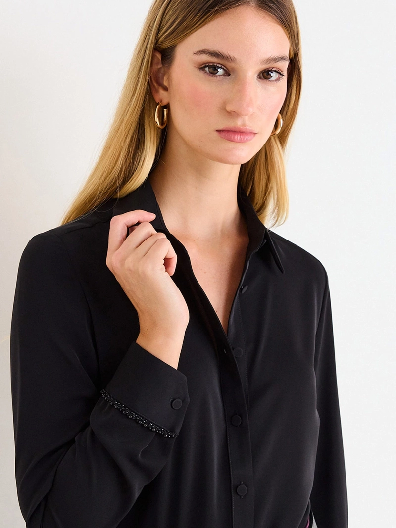 BLUSA MUJER ASH MANGA LARGA MOSTACILLAS - 4