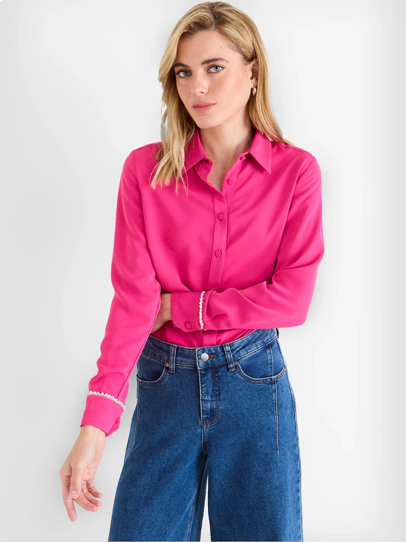 BLUSA MUJER ASH MANGA LARGA MOSTACILLAS - 1