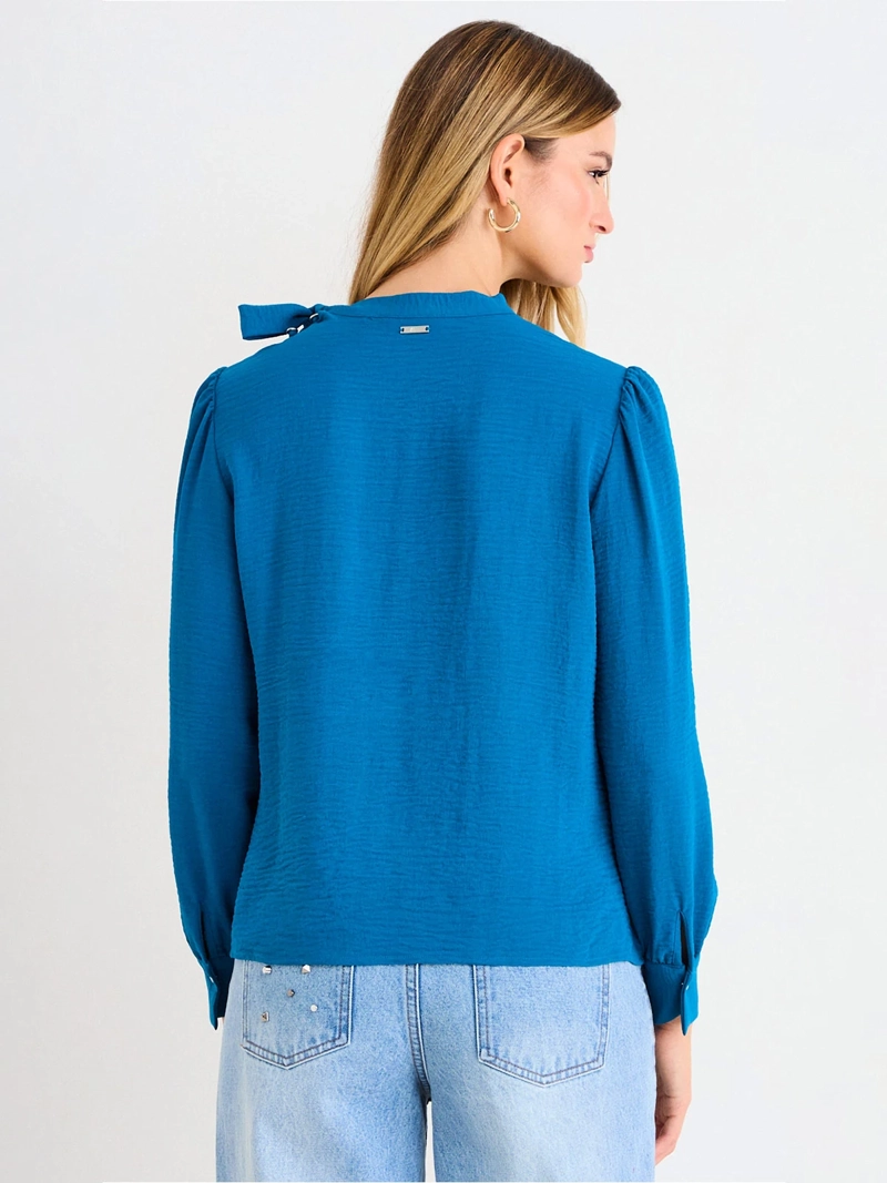 BLUSA MUJER ASH MANGA LARGA TEXTURA - 2