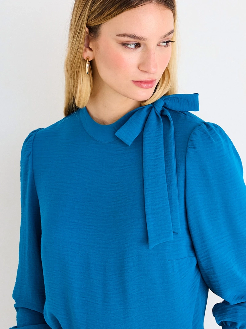 BLUSA MUJER ASH MANGA LARGA TEXTURA - 3