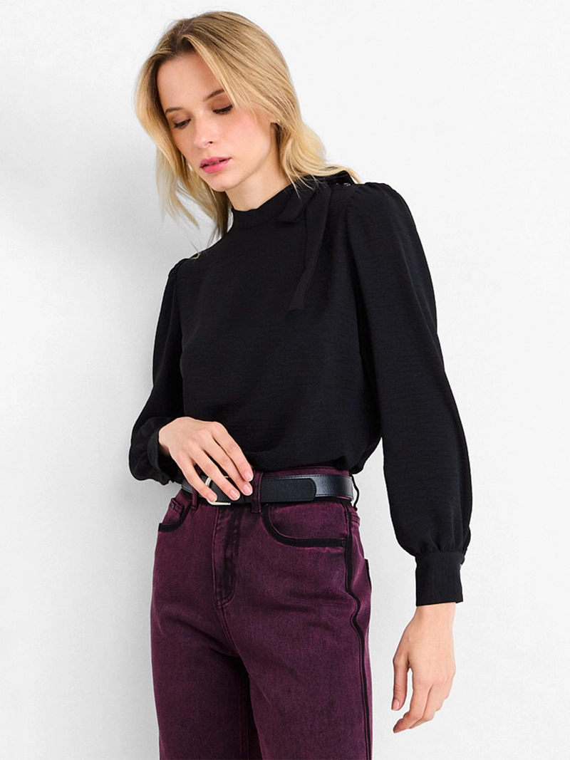 BLUSA MUJER ASH MANGA LARGA TEXTURA - 1