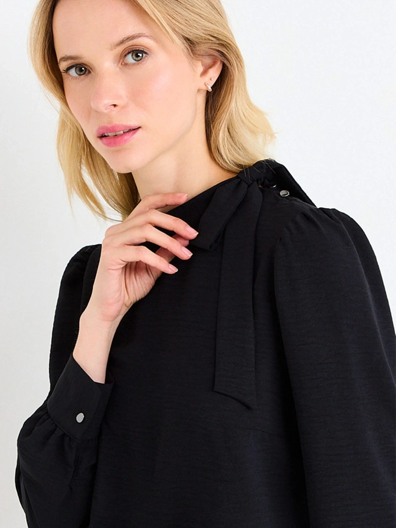BLUSA MUJER ASH MANGA LARGA TEXTURA - 3
